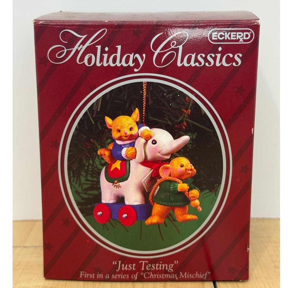 Holiday Classics Just Testing Christmas Mischief Ornament Dana Nelson 1998